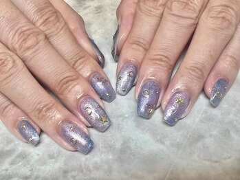 ネイル アイラッシュ 彩 熊谷店/夜空ネイル