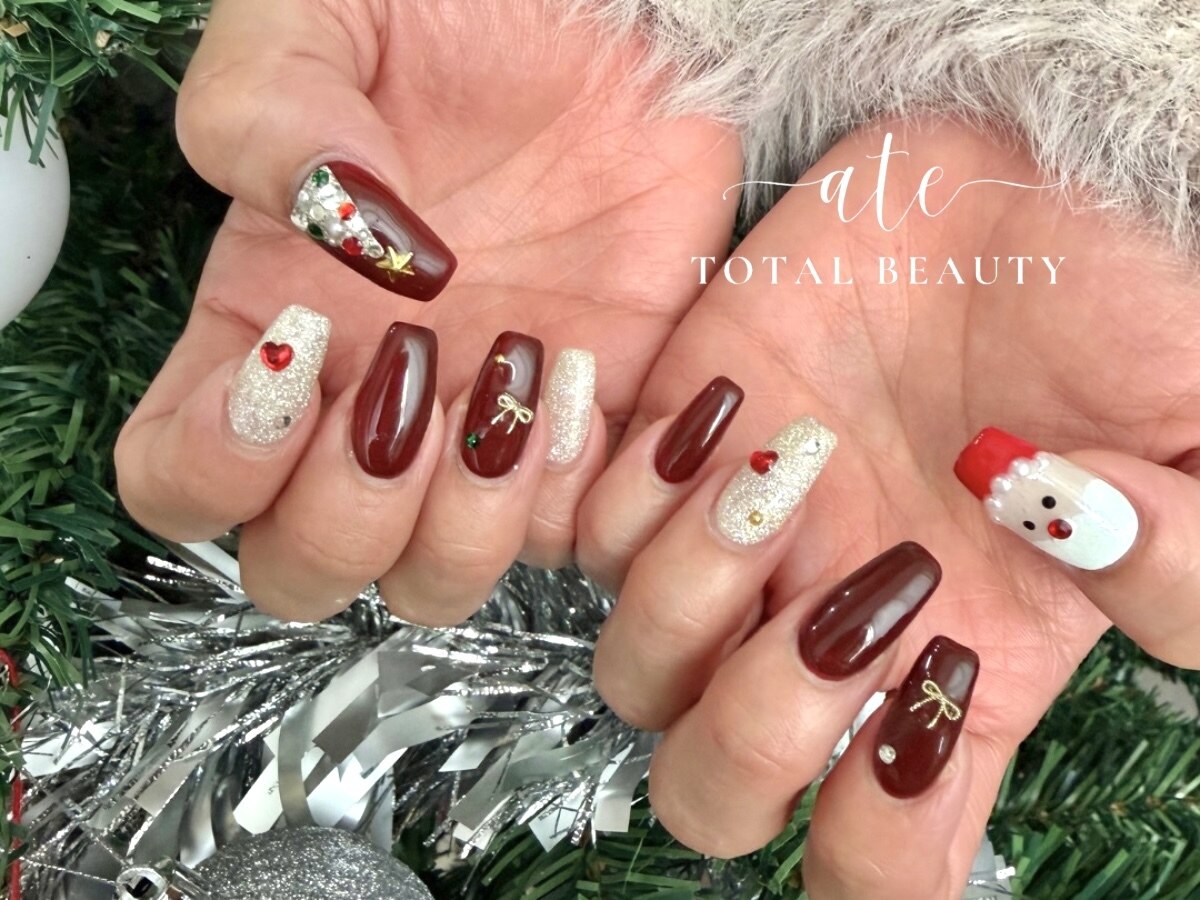 2025年-2026年冬トレンド】ボルドー リボンのネイルデザイン集｜人気順