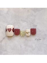 ネイルサロンリュクス (nailsalon Luxe)/ハートフットネイル