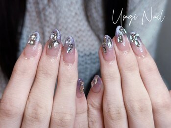 ウサギネイル 新大久保店(usagi nail)/マグネットフレンチ秋可愛い