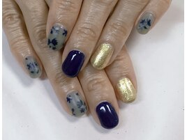 マットフラワーネイル