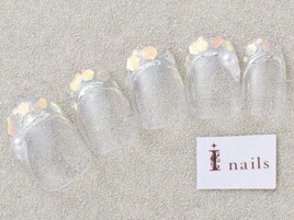 オーロラフレンチネイル￥9000