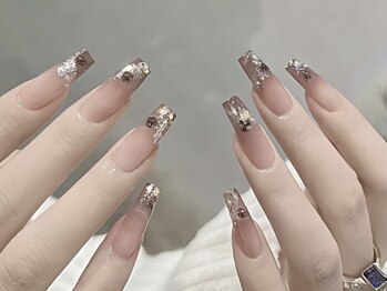 モルフォネイル(Morpho nail)/#ブラウン#ニュアンス#大理石