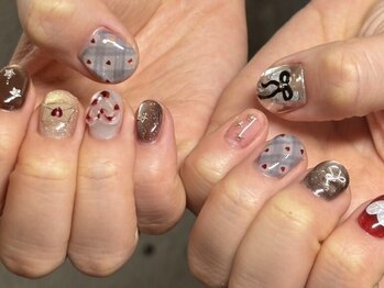 トップコート 下北沢店(Top Coat)の写真/《メンズ◎》繊細な手描きラインと色使いで、大人女性の上品な個性をデザイン。海外パーツやニュアンスも◎