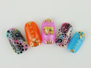 まつげアンドネイル ディアマンローズ(DIAMANT ROSE)/ペイズリーネイル・120分8280円