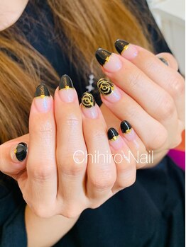 チヒロネイル/ローズフレンチ