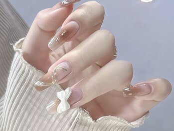 モルフォネイル(Morpho nail)/#ブラウン#ニュアンス#大理石