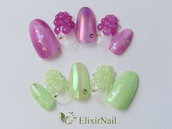 エリクサーネイル 五反田(Elixir Nail)/定額c やり放題/クーポン使用
