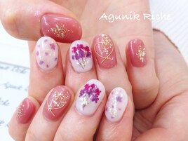 【押し花ネイル】