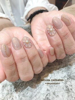 プライベート ネイルサロン マーマ(murmur)/ぷくぷくフラワー