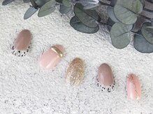 ソウ 難波店 nail salon Sou/アニマル逆フレンチnail