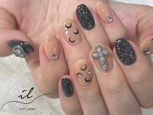 イル 神戸店/月×フラッシュネイル
