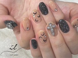 月×フラッシュネイル