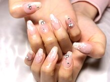 ネイルサロンブリス(nail salon Bliss)/☆ワンホン風の桜ネイル☆