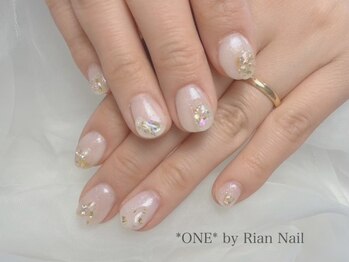 ワンバイリアンネイル 立川店(ONE by Rian Nail)の写真/短い爪でも映えるシンプル上品ネイル★お子様の入学式などこれから増えるイベントにも◎