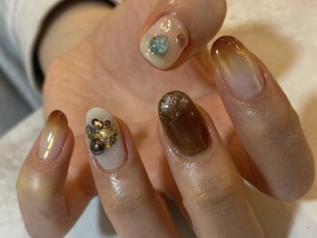 アイネイルズ 天神今泉店(I-nails)/【Yuka.t】ブラウンニュアンス