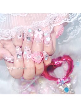 ファラウェイネイル(Faraway nail)/ゆめかわピンクネイル☆