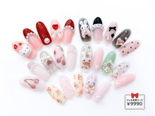 ネイルコレクション ピンク(Nail Collection Pink)/ジェル定額￥9990☆3Dうさぎ