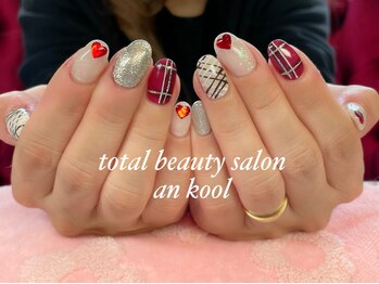 アンクール(an kool)/【ネイル】チェック×紗々