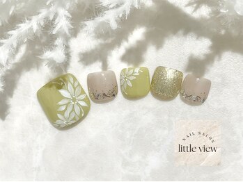 リトルビュー(little view)/フット手描きフラワー¥12980
