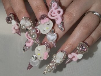 ホランイネイル(HORANGI NAIL)/フリーアートL+チップ長さだし