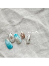 アラ ウィー ナッティー ネイル 北千住店(Aala wi Natty nail)/white×sea