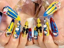 月猫/平成レトロキャラクターネイル