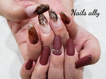 ネイルズアリー 立川店(Nails ally)/ニュアンス×マット×ジュエリー