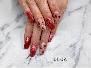 ネイルアトリエルカ(nail atelier LUCA)/W-726 大人上品さくらんぼネイル