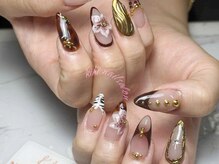 キヒ 渋谷店(Kihi)/３d花/フラワー/秋ネイル/ドット