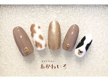 ネイルサロン あかねいろ/お正月　牛ネイル　干支ネイル