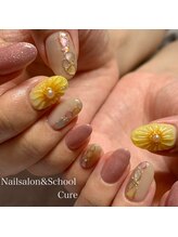 キュア(Cure)/ひまわりネイル