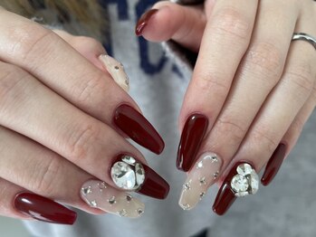 リランズネイル(rirans nail)/ボルドービジューネイル