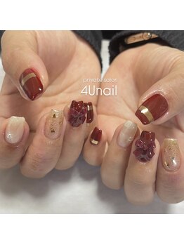 フォーユーネイル(4U nail)/ボルドー ニュアンス
