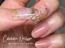 押し花　フラワーネイル