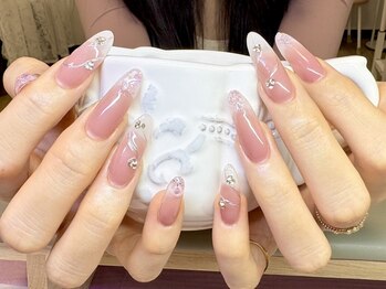 キミネイル(Kimi nail)の写真/【楠田神社前駅すぐ】長さだしのフォルムに自信あり◎モチの良さとデザインの豊富さでリピーター多数♪