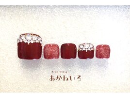 赤フット　マグネット　ビジュー