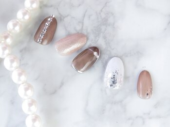 ソウ 難波店 nail salon Sou/冬ブラウンnail