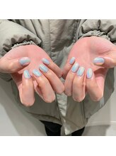 マッシュ abeno店(MASHU)/パステルブルー×オレンジ