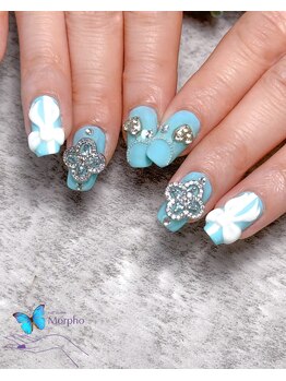 モルフォ 千駄ヶ谷(Morpho)/ティファニー風ネイル♪