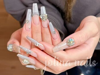 ジョリーナ ネイルズ 鶴見(Jolina Nails)の写真/手元に自信が持てる上品なロングデザイン♪短い爪でも叶う指先美人ネイル!美しいフォルムにリピーター続出
