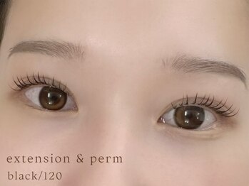 リル(Rire)/LEDエクステ120本×まつげパーマ
