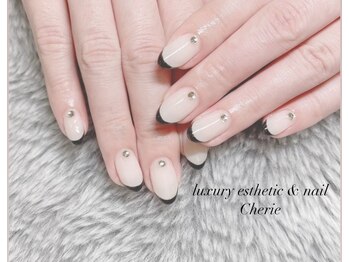 シェリエ(Cherie)/黒フレンチ×ストーン