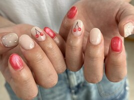 さくらんぼネイル