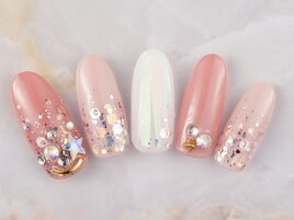キラキラストーンネイル