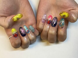 お祭りスカルプネイル