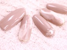 ネイルサロン ドルチェネイル 柏店(Dolce.Nail)/カフェラテ風マーブル＊シンプル