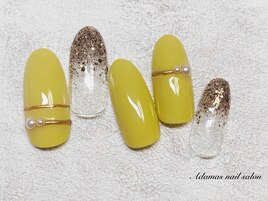 ぷっくりラインミラーネイル