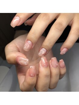 桃、もも、モモをイメージした!