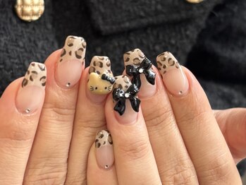 エイト ネイル 渋谷駅前店(eight nail)/ヒョウ柄フレンチ